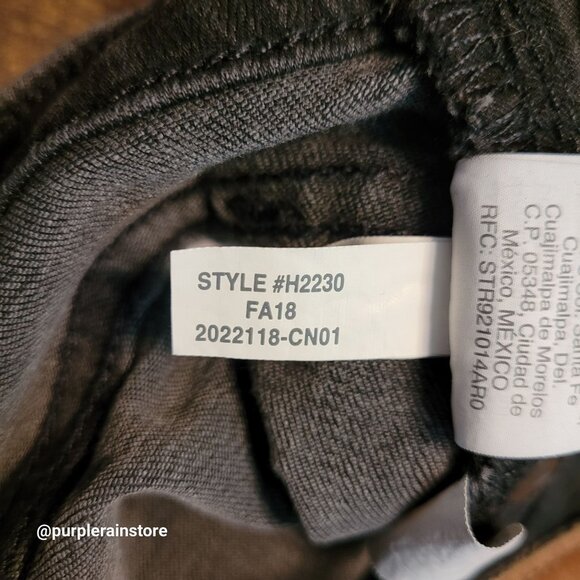 Madewell Jeans 27 Skinny 9" High Rise Black Sea Wash H2230 Tummy Control - Picture 7 of 13